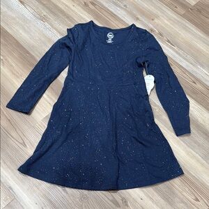 Wonder Nation Blue A-Line Long Sleeve Dress